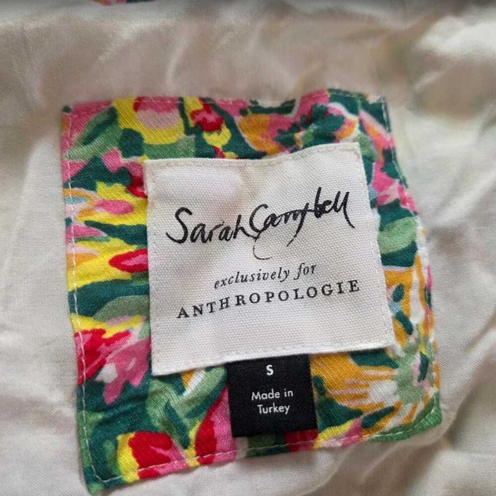 S Sarah Campbell for Anthropologie one shoulder floral midi dress 2 - Picture 6 of 10